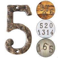 Home Number, Cast Iron Rustic DIY Crafts Mailbox Numbers Door Address Number for Various Digital B-5