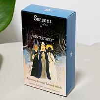 Seasons of The Witch: Winter Tarot - 78-Card Deck for Yule & Imbolc - Folk Art Divination Tool 10.3*6cm mėlyna