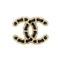Chanel 24K  Pattern Decoration Brooch Women accessories Black ABD838B17149NZ521 Box+Padding Board,F,Black