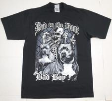 PITBULL marškinėliai Bad To The Bone Pit Bull Urban Streetwear Vyriški marškinėliai Juodi Nauji S
