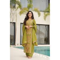 Pakistani Eid Designer Kurta Pant Dupatta Set Bollywood Beautiful Salwar Kameez M-38