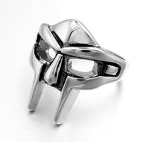 Goth Hip Hop MF DOOM Mask Rings For Men Gladiator Punk Style Egyptian Pharaoh Male Ring Classic Retro Jewelry Party Accessories resizable