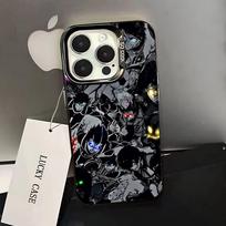 B-Blue L-Lock Phone Case For iPhone 16,15,14,13,12,11,Pro,XS,Max,Plus,Mini,SE Black Candy Matte Shockproof Cover iPhone13mini