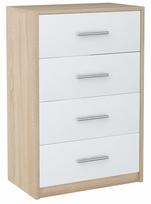 Bodo Komoda 60cm 4 stalčiai Balta-Sonoma Lentyna