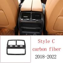 For BMW 5 Series G30 2018-2025 ABS Carbon fiber/Black Car Rear Air Conditioning Air Vent Outlet Anti-kick Cover Car Accessory