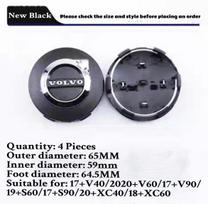 4Pcs Aluminum alloy Car Hub Cap Wheel Rim Center Replace Cover For Volvo XC60 S60 V40 V50 V60 S80 S40 C30 AWD C70 S40 S60 S80 S