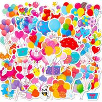 10/30/50PCS Cartoon Balloon PVC Sticker Aesthetic Colorful Decoration Scrapbooking Korean Stationery School Supplies