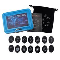 Nordics Styles Wooden Runes Stone Set Traditional Norses Runes for Mystics Practices And Home Decoration