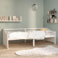 Vidaxl 3-Osobowa Sofa/Łóżko, Biała, Drewno Sosnowe, 90 X 200 Cm