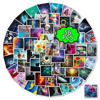 56 Pieces Of Visual Art Colorful Graffiti Stickers Personalized Trend Square Guitar Suitcase Waterproof Sticker