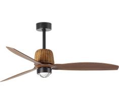 FARO 334351N - reguliuojamas LED ventiliatorius WEAVER M 16W/230V, Ø 128 cm, rudas/juodas + su nuotolinio valdymo pultu