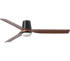 FARO 33831WT1S-LED Pritemdomas ventiliatorius PUNT TUB M 18W/230V CCT, skersmuo 132 cm, ruda/juoda, WT + su nuotoliniu pultu
