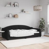 Vidaxl Sofa Z Funkcją Spania, Czarna, 100X200 Cm, Obita Tkaniną