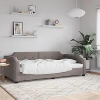 Vidaxl Sofa Z Funkcją Spania, Kolor Taupe, 100X200 Cm, Obita Tkaniną
