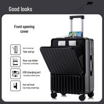 VICTORIATOURIST QK9201 Front Opening Carry-On Luggage 24 inches juoda