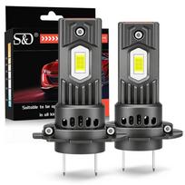 2pcs H7 LED Bulbs High Power Car Headlight CSP Chips CANBUS Fog Lights for Automobile Mini Wireless 1:1 Fit LED Headlamp Plug&Play 6500K White