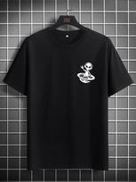Unisex's Letter Print Short Sleeve T-Shirt XL