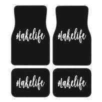 Lake Life Text Car Floor Mats of 4 Pcs Non Slip Front Rear Rubber Foot Mats Carpets Floor Protection Mats Fits Most Vehicles