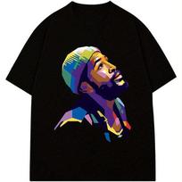 Abstract portrait print unisex T-shirt, modern art style, soft and comfortable unisex T-shirt. S