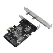 WLGQ PCI-E Rear Panel Adapter Card x1-2 Port USB 3.0 IDC19 Pin PCI Express - Dual 20 Pin USB 3.0