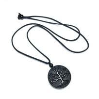 Obsidian Tree of Life Healing Crystal Pendant Necklace - European & American Protection Charm.