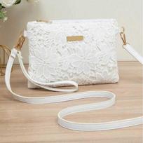 Autumn new trend hollow flower clutch bag women's leisure style PU small square bag light luxury daily matching