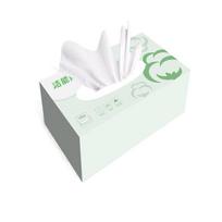 Jienengshang HC3-50 3-Ply Facial Tissues, 50-Box Carton balta spalva