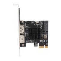 PCIE to Power Express Expansion Card, 2 Ports 6.0Gbps, Hot-Swap Support, Plug and Play, PCI Express Card, for Desktop, Windows 11, 10, 8, 7, Vista,