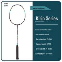 PEAK Badminton Racket 5U Ultra-light Full Carbon Fiber Qilin Single Racket Set