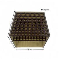 Premium Art Craft Desk Organizer, Wooden 67-Slot Holder for Brushes and Pencils, Double-layer Storage