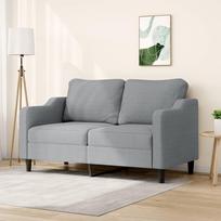 Vidaxl Sofa 2-Osobowa, Jasnoszara, 140 Cm, Tapicerowana Tkaniną