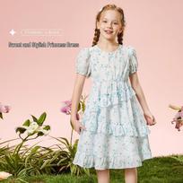 ABC KIDS Girls' Floral Princess Tiered Dress 130
