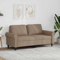 Vidaxl 2-Osobowa Sofa, Kolor Cappuccino, 140 Cm, Sztuczna Skóra