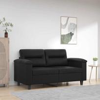 Vidaxl 2-Osobowa Sofa, Czarna, 120 Cm, Sztuczna Skóra