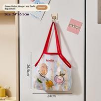 Wall-mounted Kitchen Hanging Bag Cartoon Large Capacity Mesh Bags Hollow Breathable Vegetable Storage Bag_