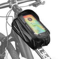 Bike Front Tube Frame Bag with 6.5In Touch Screen Bicycle Upper Tube Bag PU EVA Portable Cycling Bag Waterproof Riding Equipment China Mainland