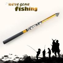 Carbon Telescopic Fishing Rod 1.5m 1.8m 2.1m Travel Raft Rod Pesca Fishing Pole 2.1m