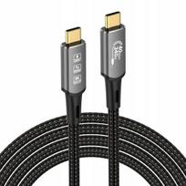 Kabel Usb-C 0,3M Usb4 Thunderbolt 4 40Gbps 240Hz 120Hz Nylon Przewód 30Cm