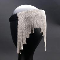 Rhinestone Claw Chain Headband: Wide Edge Bridal & Daily Accessory