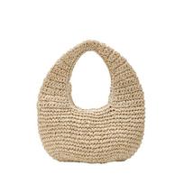 Handmade Lafite Straw Bag Clutch Purse Grass Woven Bag Sweet Summer Beach Handbag  Beach