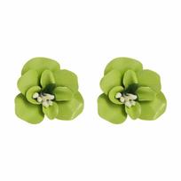 Bohemian Colorful Metal Large Flower Drop Earrings for Women Ladies Vacation Style Exaggerated Drop Earrings Jewelry Wholesale