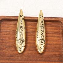 French Retro Water Drop Shaped Carved Earrings for Women Ladies Vintage Floral Patterns Drop Earrings Party Jewelry Accessories