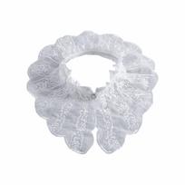 Removable Embroidered Ruffle Collar Stand Collar Lace Women Fake Collar Scalloped Edge Victorian Design Detachable Collar