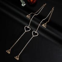 2Pcs Slip Resistant Bra Straps Lingerie Accessories Crystal Adjustable Length Underwear Straps Removable Non-Slip Shoulder Belts One Size