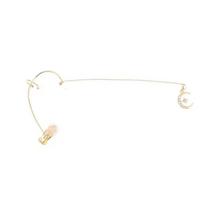 Gold/Silver Color Water Drop Earring No Piercing Water Drop/Moon Shape Metal Ear Hook Easy to Wear Lightweight