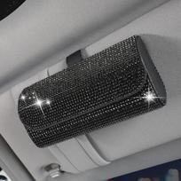 Portable Bling Car Glasses Case Rhinestone Hard Shell Eye Glasses Case Anti-pressure Sunglasses Case Car Assessoires