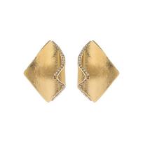 Geometric Irregular Plane Bending Metal Earrings for Women Ladies Bohemian Luxury Rhineastone Dangle Earrings Party Jewelry Gift