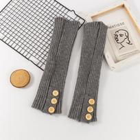 New Solid Color Leg Warmers Harajuku Thickened Middle Tube Socks Button Pile Sock Autumn and Winter One Size