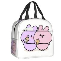 Custom Asamimichaan Anime Cartoons Asamimi Insulated Lunch Bags for Women Resuable Thermal Cooler Bento Box Work School Travel 22x20x13cm