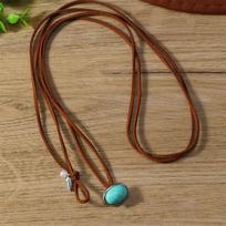 Bohemian Multi-Layer Choker Vintage BKP Retro Necklace Leather Rope Ethnic Jewelr Gift for Women